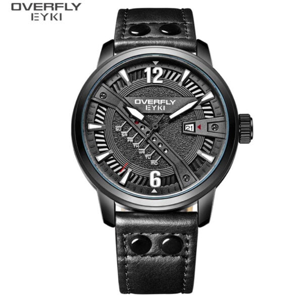 Men S Military Watch With Black Dial And Black Strap 1