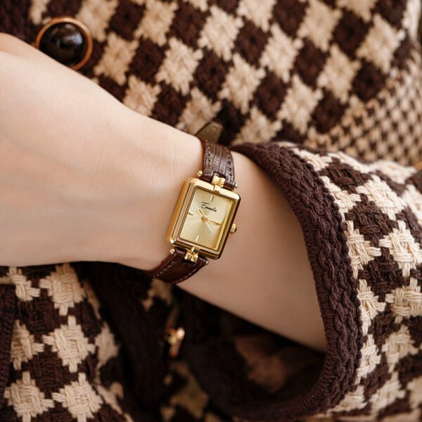 Rectangular Gold Dial For Women